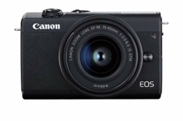 Canon EOS M200 Systemkamera Gehäuse - mit Objektiv EF-M 15-45mm F3.5-6.3 IS STM Kit (Body, 24,1 MP, klappbares Display, 4K und Full-HD, DIGIC 8, Dual Pixel CMOS AF, Bluetooth und WLAN), schwarz - 1