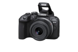 Canon EOS R10 Kamera spiegellose Camera + RF-S 18-45mm F4.5-6.3 is STM Objektiv + Adapter EF-EOS R (Hybridkamera, DSLR Upgrade, 15 B/s, 4K Videos, Dual Pixel CMOS AF II Fokussystem, WLAN) schwarz - 1