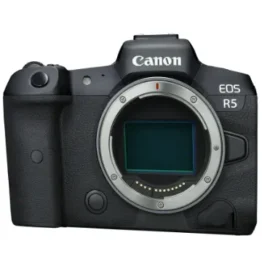 Canon EOS R5 Vollformat Systemkamera - Gehäuse (spiegellos, 45 MP, DIGIC X, 8K RAW, 4K 120p, 5 Achsen Bildstabilisator, 8,01 cm LCD II, WLAN, Bluetooth, USB 3.1, Dual Pixel CMOS AF II), schwarz