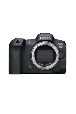 Canon EOS R5 Vollformat Systemkamera - Gehäuse (spiegellos, 45 MP, DIGIC X, 8K RAW, 4K 120p, 5 Achsen Bildstabilisator, 8,01 cm LCD II, WLAN, Bluetooth, USB 3.1, Dual Pixel CMOS AF II), schwarz - 1