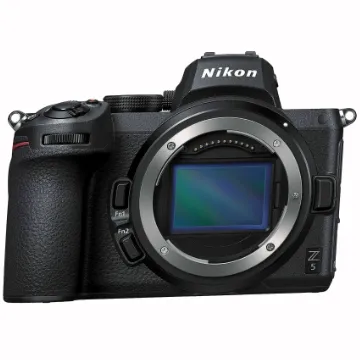 Nikon Spiegellose Z 5-Vollformatkamera (24,3 MP, 273-Punkt-Hybrid-AF mit Fokusassistent, eingebauter 5-Achsen-Bildstabilisator, 4K-UHD-Video, doppelter Speicherkartensteckplatz)
