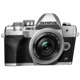 Olympus OM-D E-M10 Mark IV Micro-Four-Thirds-Systemkamera-Kit, 20 MP Sensor, 5-Achsen-Bildstabilisation, leistungsstarker AF, Wi-Fi, inkl. M.Zuiko Digital ED 14 42mm F3.5 5.6 EZ Pancake silber