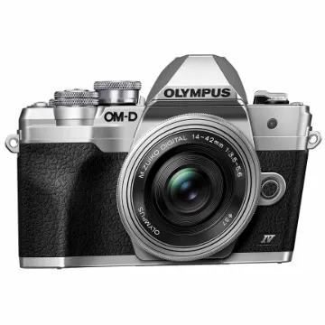 Olympus OM-D E-M10 Mark IV Micro-Four-Thirds-Systemkamera-Kit, 20 MP Sensor, 5-Achsen-Bildstabilisation, leistungsstarker AF, Wi-Fi, inkl. M.Zuiko Digital ED 14 42mm F3.5 5.6 EZ Pancake silber