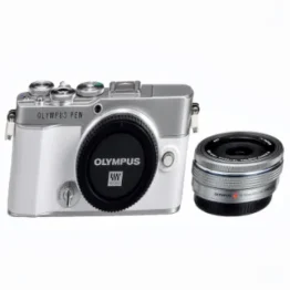 Olympus Pen E-P7 Kamera-Kit, 20-MP-Sensor, neigbarer HD LCD-Bildschirm, 4K-Video, Wi-Fi, Farb- und Monochromprofilsteuerung, weiß, inkl. M.Zuiko Digital ED 14-42mm EZ Silber