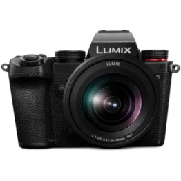 Panasonic LUMIX S DC-S5K Vollformatkamera (4K, L-Mount Bajonett, 24,2 MP Sensor, V-Log, staub- und spritzwassergeschützt), mit Objektiv R2060E, schwarz