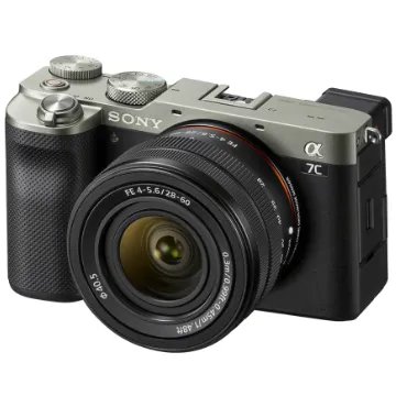 Sony Alpha 7C Spiegellose E-Mount Vollformat-Digitalkamera ILCE-7C (24,2 MP, 7,5cm (3 Zoll) Touch-Display, Echtzeit-AF) Body - silber/schwarz