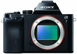 Sony Alpha 7 E-Mount Vollformat Digitalkamera ILCE-7 (24,3 Megapixel, 7,6cm (3 Zoll) LCD Display, BIONZ X, 2,3 Megapixel OLED Sucher, NFC, nur Gehäuse) schwarz - 1